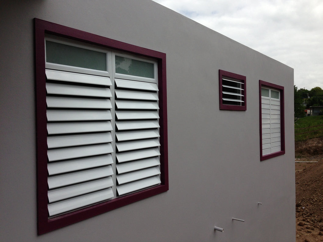 Ventana lama de Aluminio 4 con Old SJ Blanco Laminado